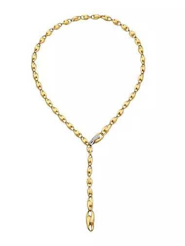 Lucia 18K Yellow Gold & Diamond Lariat Necklace