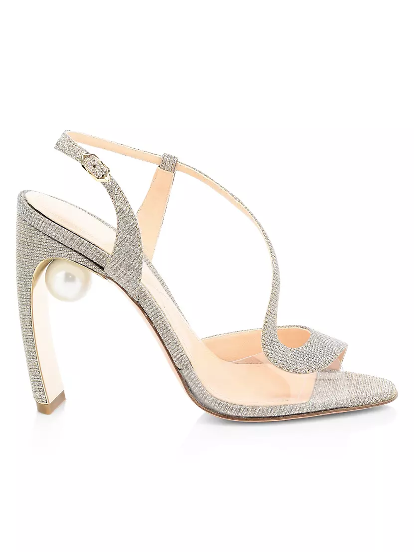 Nicholas Kirkwood Women's Maeva Pearl S Sandals - Platinum - Size 35.5 (5.5)
