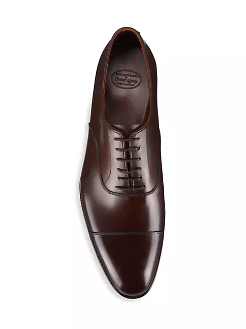 Shop Crockett & Jones Hand Grade Lonsdale Leather Oxford Shoes | Saks ...