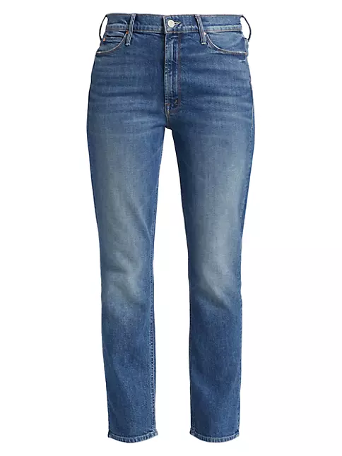 Shop Mother The Dazzler High-Rise Crop Straight-Leg Jeans | Saks Fifth ...
