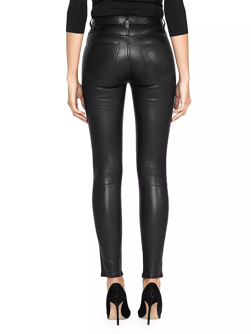 Shop Jeans High-Rise Super Skinny Leather Pants | Fifth Avenue