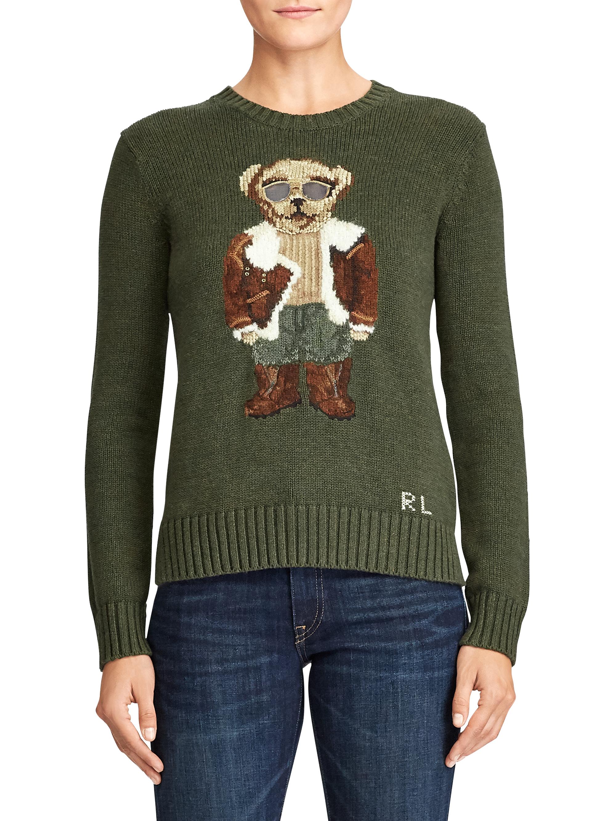 Shop Polo Ralph Lauren Iconic Polo Bear Knit Sweater | Saks Fifth Avenue