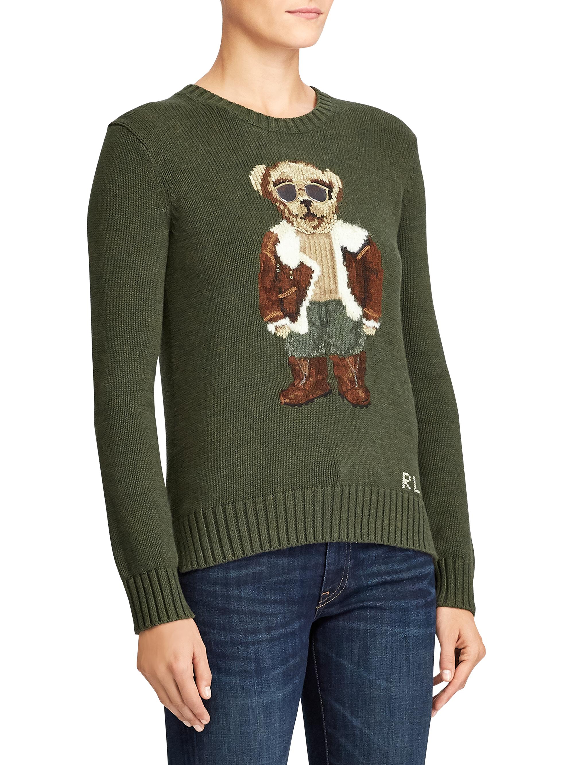 Shop Polo Ralph Lauren Iconic Polo Bear Knit Sweater | Saks Fifth Avenue
