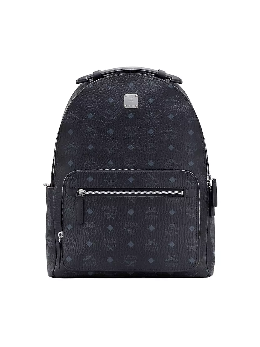 Mcm Stark 32 Visetos Backpack - Black - Backpacks