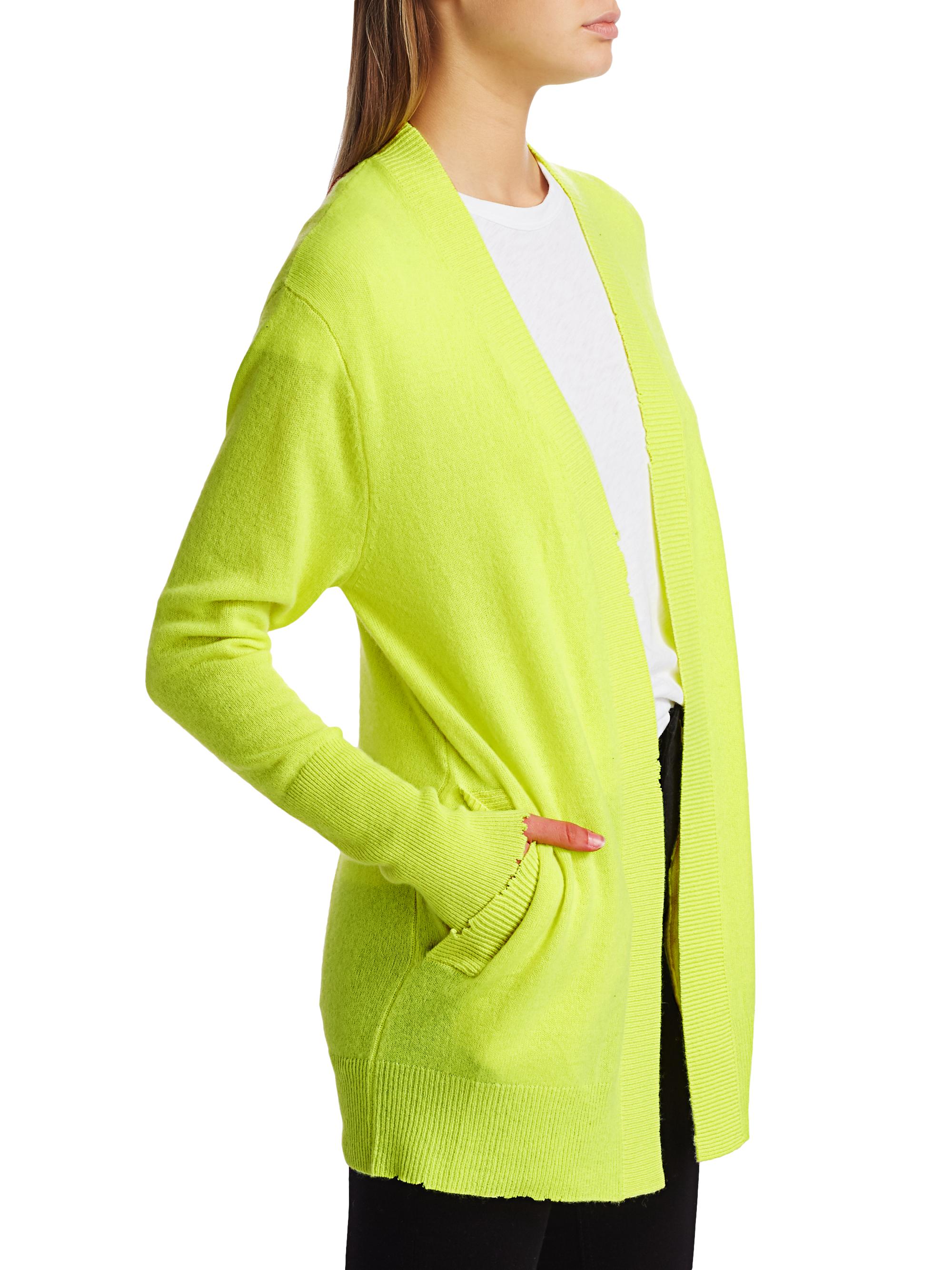 Shop RTA Serge Neon Cashmere Cardigan | Saks Fifth Avenue