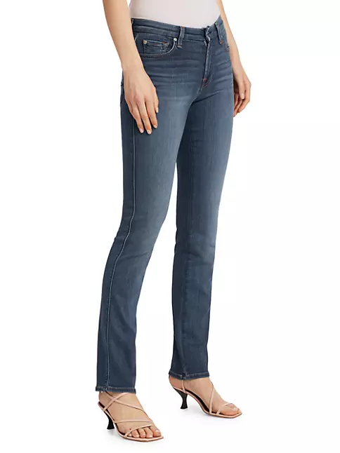 Shop 7 For All Mankind Mid-Rise Kimmie Straight Jeans | Saks Fifth Avenue
