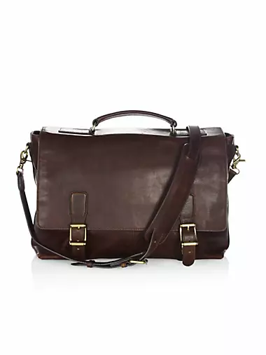Logan Top-Handle Soft Leather Briefcase
