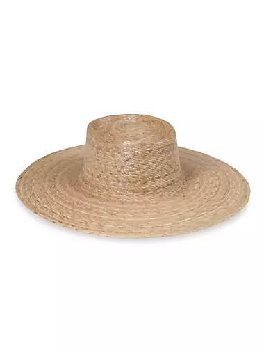 Palma Woven Wide-Brim Boater Hat
