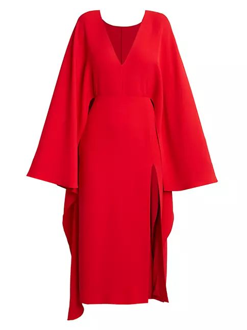 stang Mig stramt Shop Valentino Silk Cape Dress | Saks Fifth Avenue