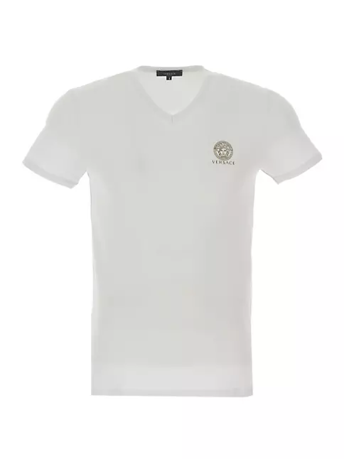 Shop Versace V-Neck Logo T-Shirt | Saks Fifth Avenue