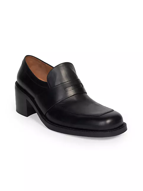 Shop Dries Van Noten Heeled Leather Loafers | Saks Fifth Avenue