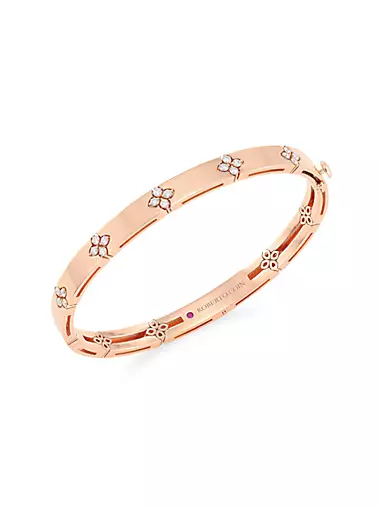 Love In Verona 18K Rose Gold & Diamond Bangle Bracelet
