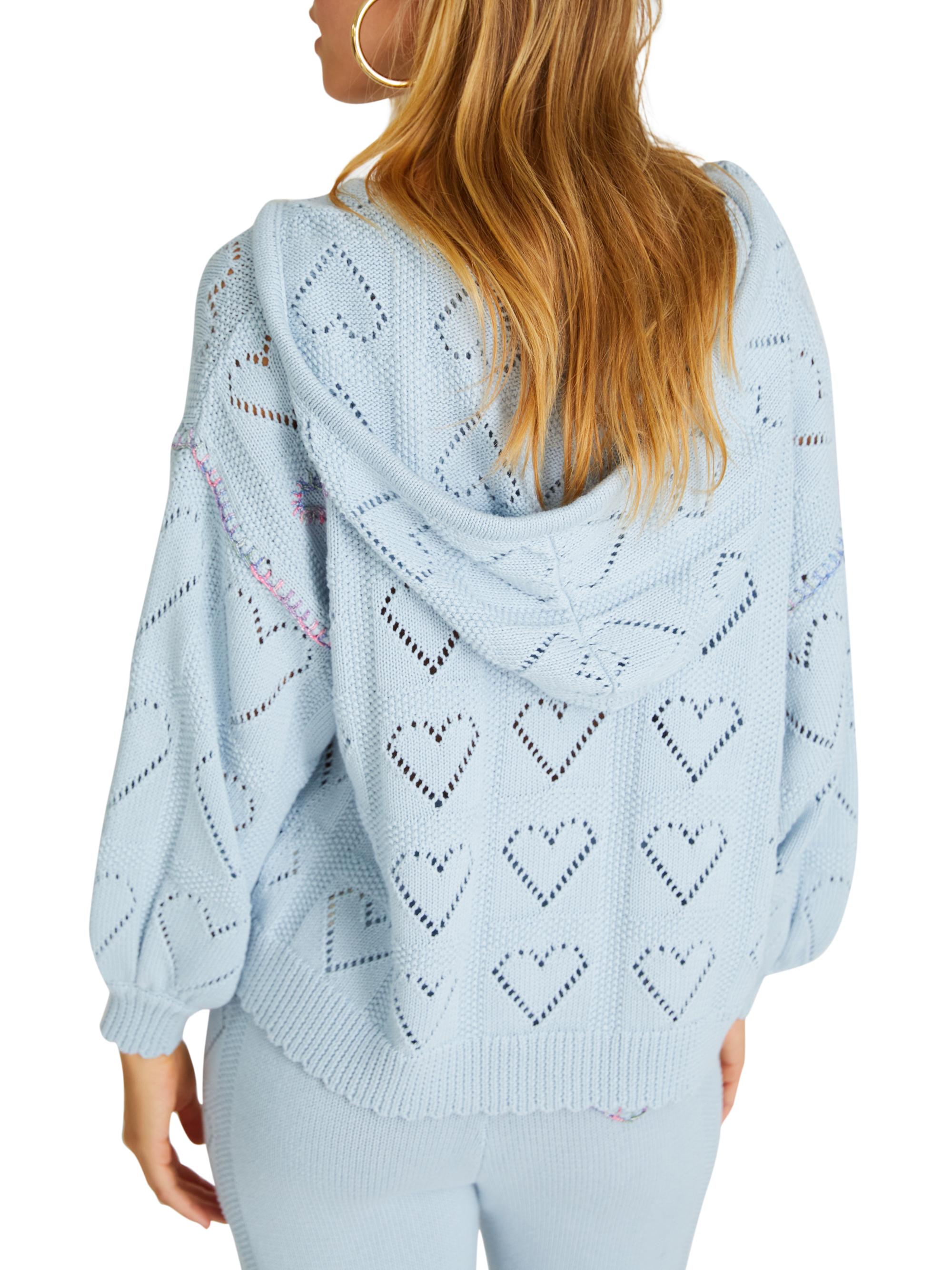 Shop LoveShackFancy Meara Heart Crochet Hoodie | Saks Fifth Avenue