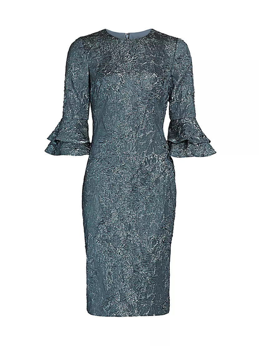 Shop Theia Lightweight Cloque French Dress | Saks Fifth Avenue