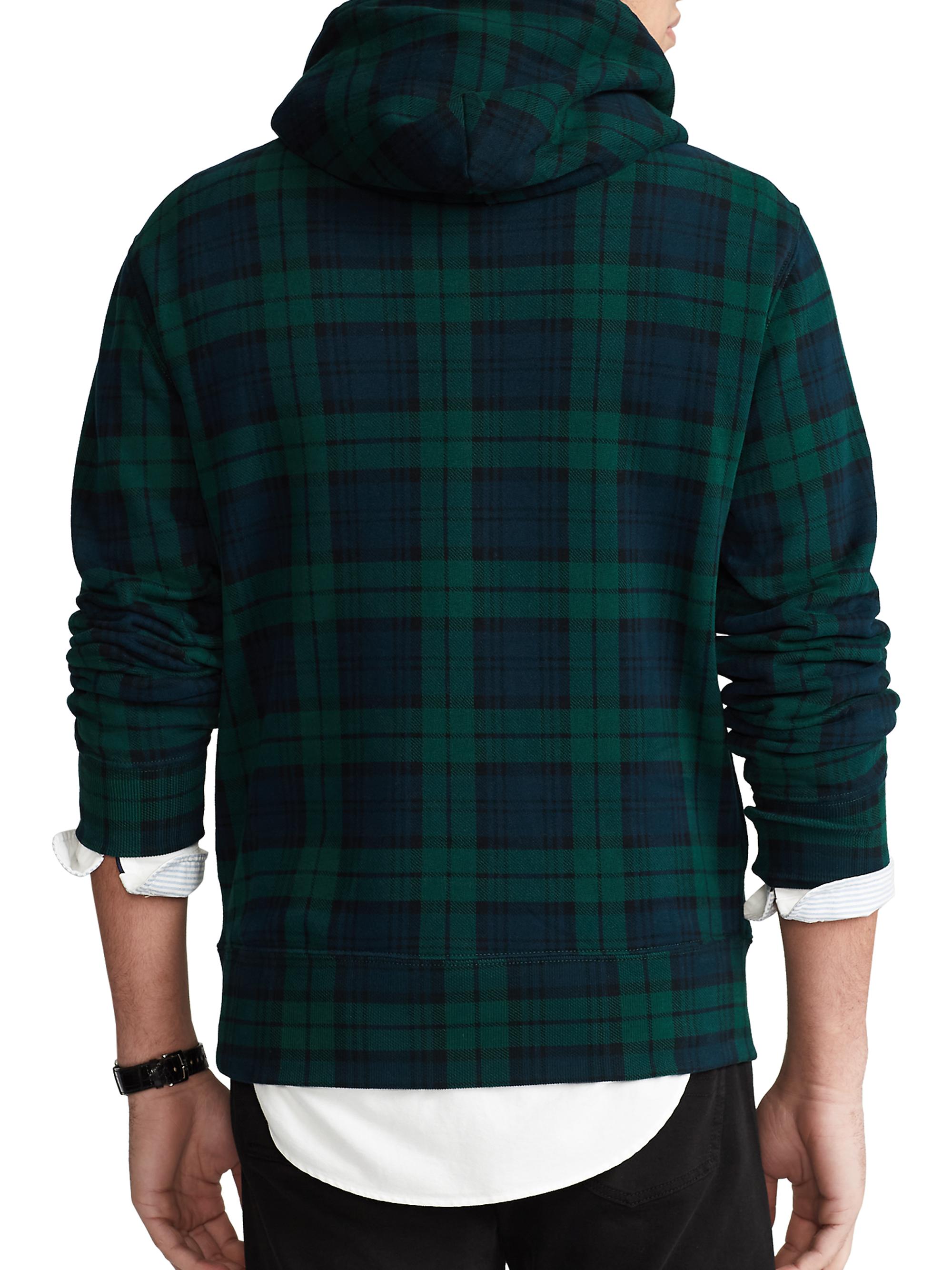 Shop Polo Ralph Lauren Magic Fleece Plaid Bear Hoodie | Saks Fifth Avenue