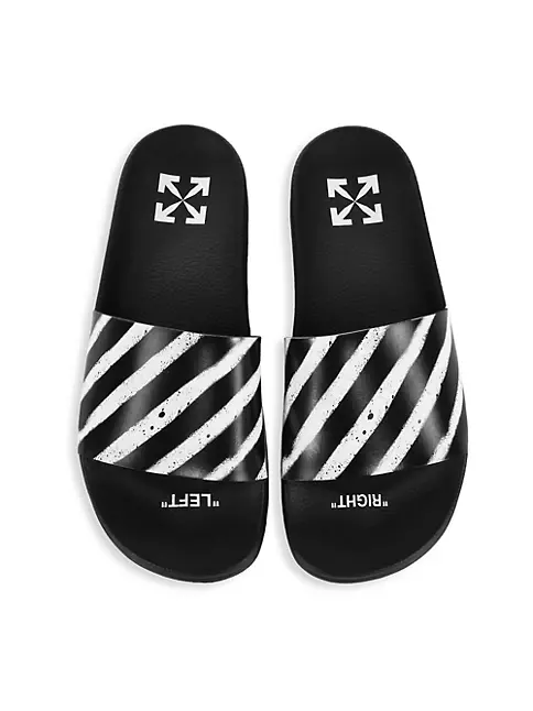 Shop Off-White Spray Stripes Slide Sandals | Saks Fifth Avenue