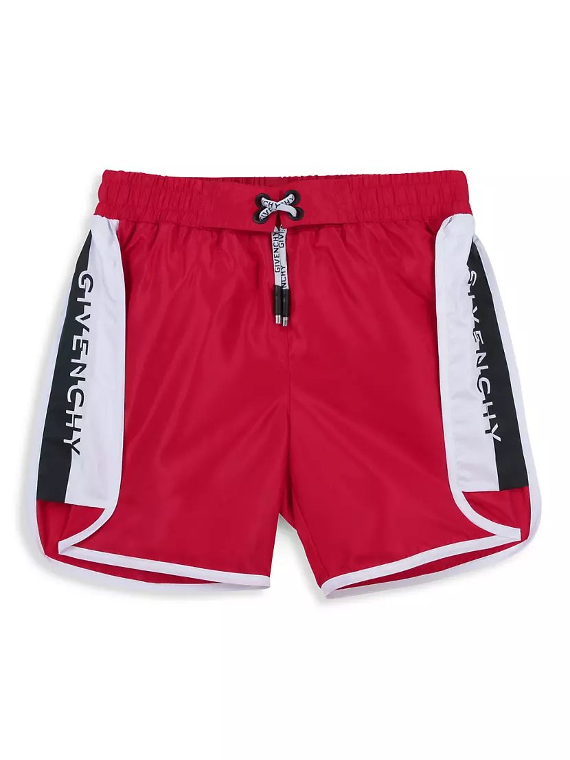Dolce&Gabbana Men's Bicolor Logo Long Swim Shorts