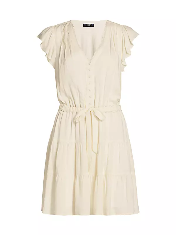 Shop Paige Rosalee Ruffle-Sleeve Mini A-Line Dress | Saks Fifth Avenue