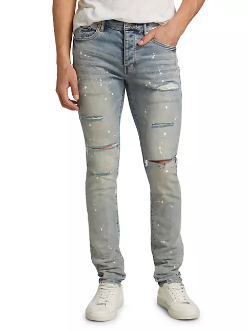 【HALO TOKYO】painted damaged skinny jeans