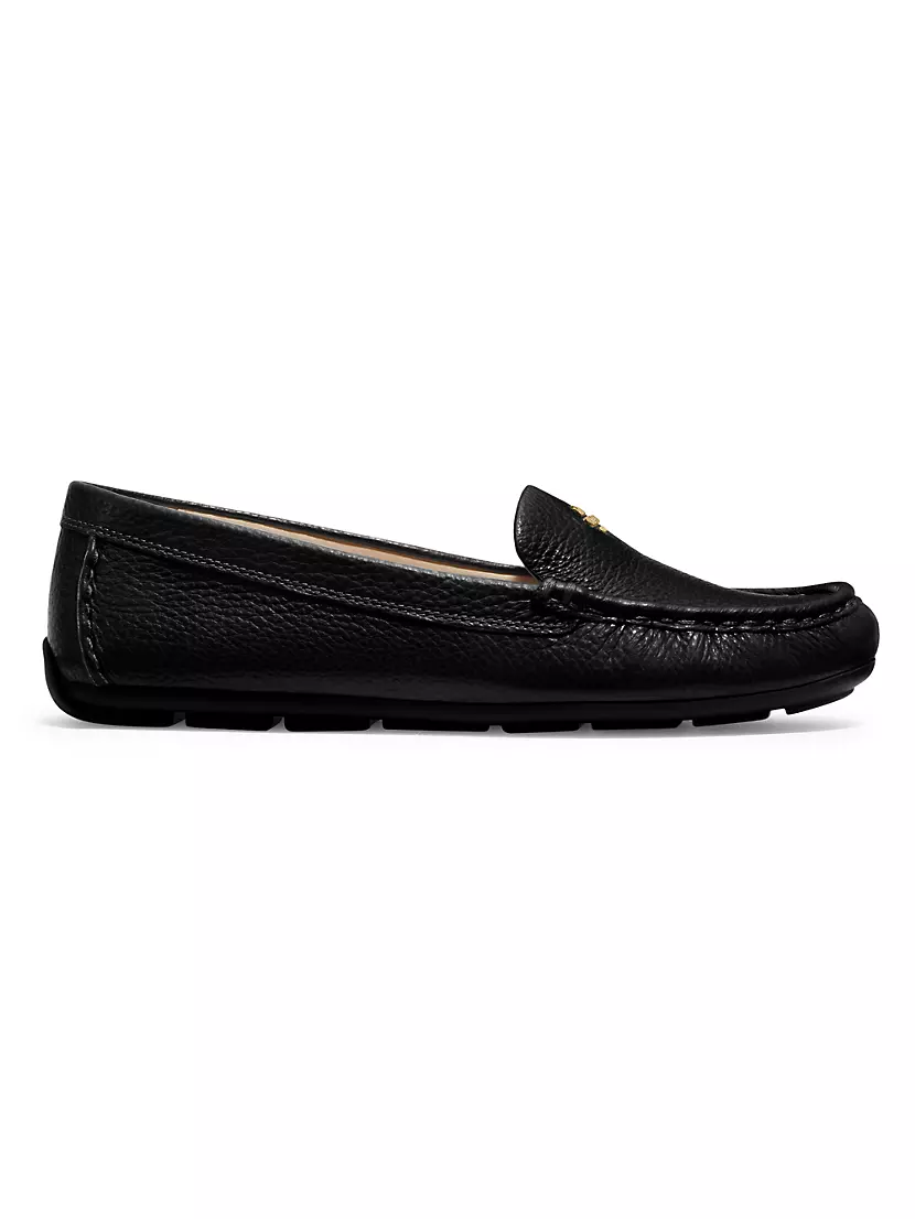 Shop COACH Marley Logo Leather Driving Loafers | Saks Fifth Avenue