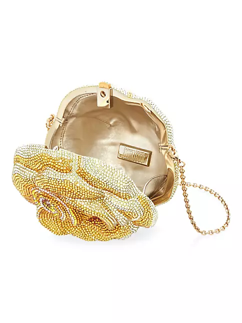 Judith Leiber Rose Golden Clutch Bag - Gold - One Size