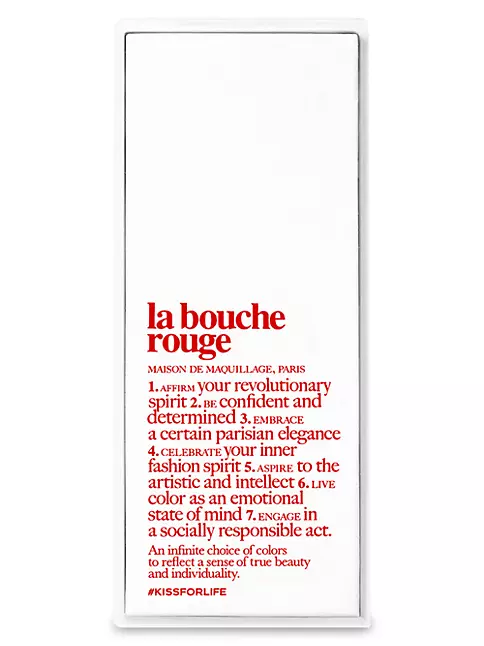 White leather case - La bouche rouge, Paris