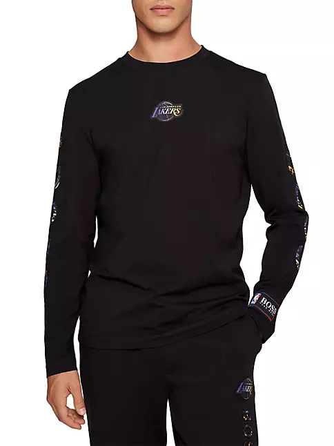 Shop BOSS x NBA Lakers Basketball Team 360 Long-Sleeve Shirt