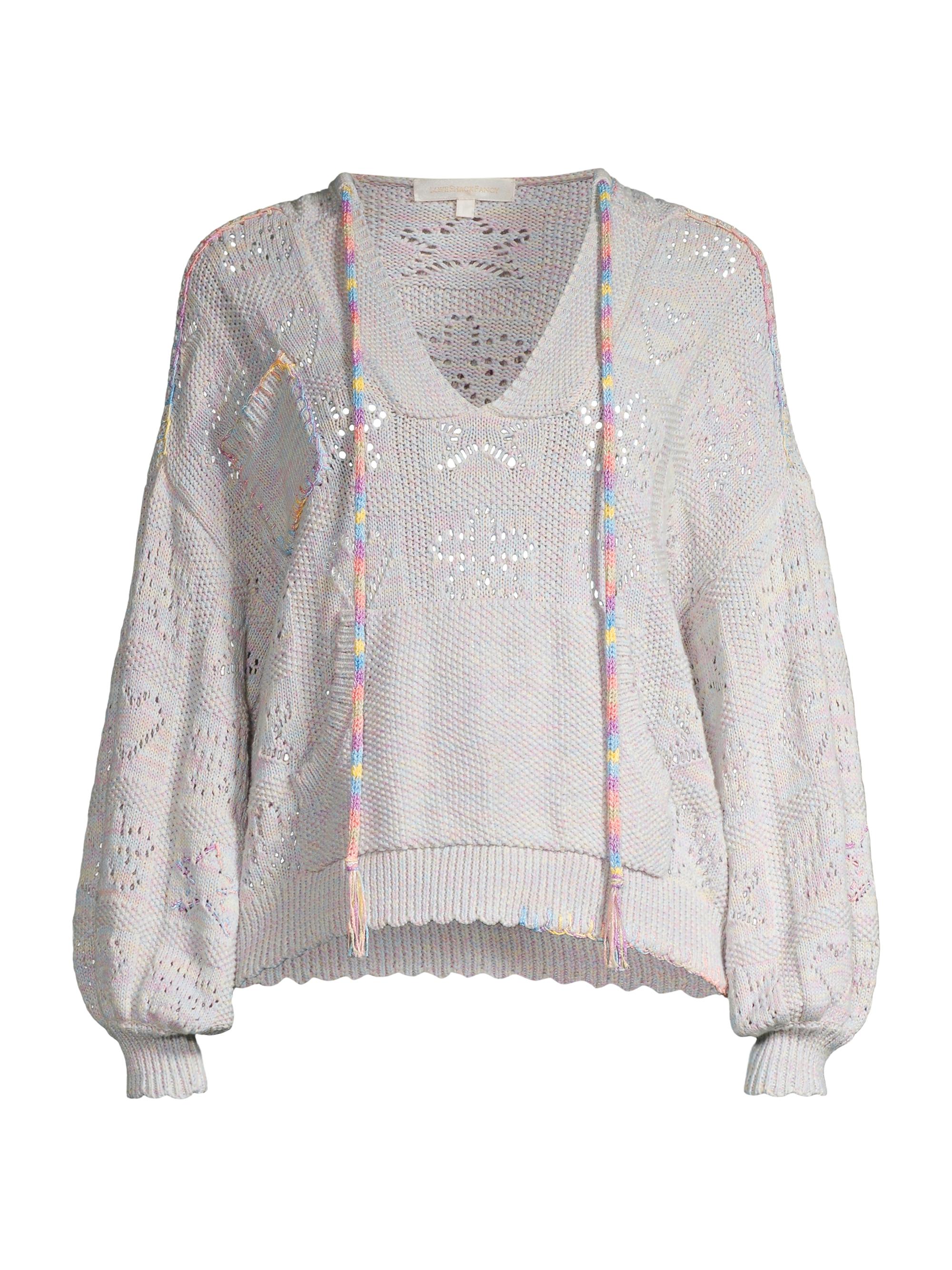 Shop LoveShackFancy Alder Cotton Hoodie Sweater | Saks Fifth Avenue