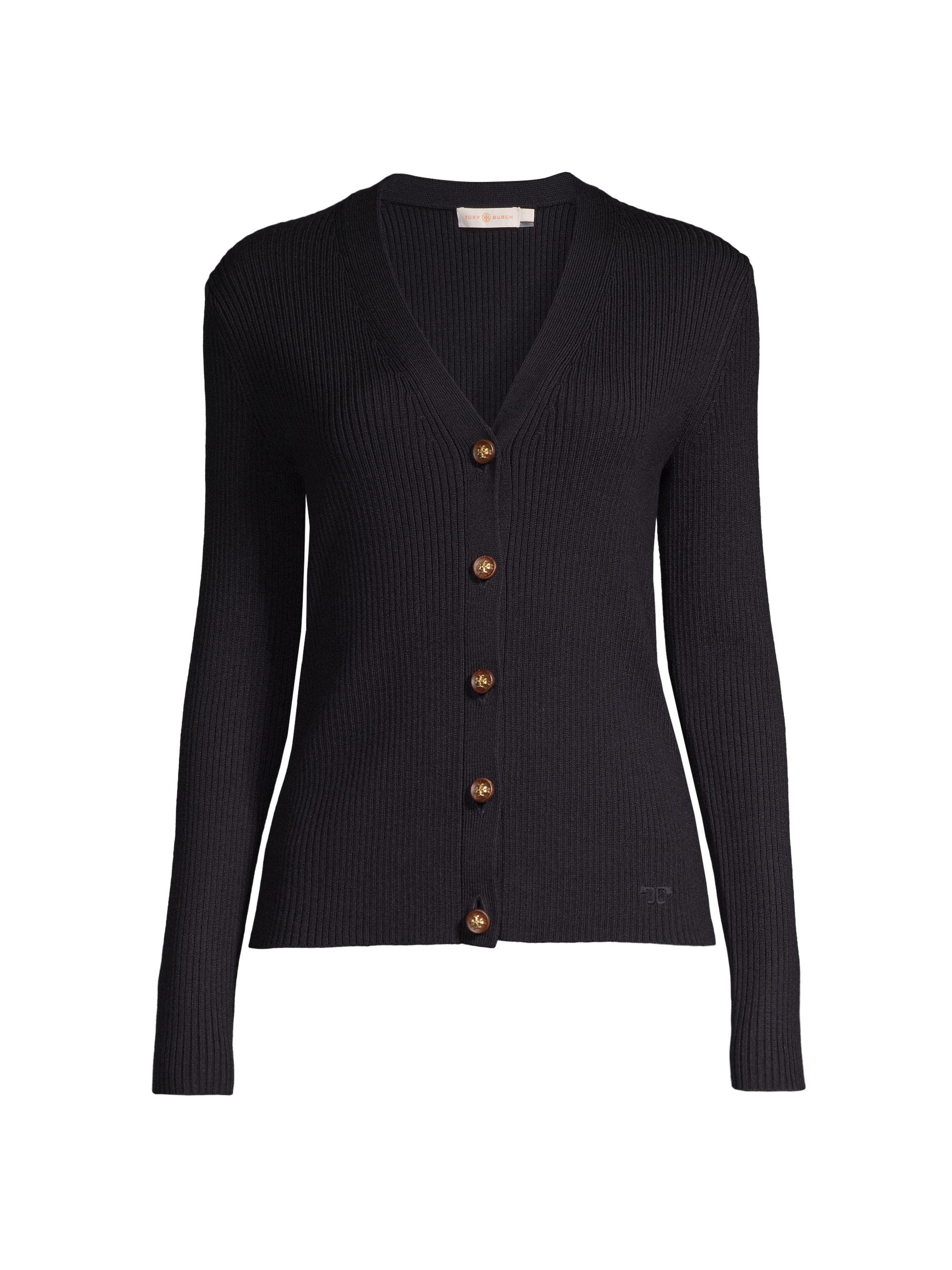 Shop Tory Burch Ribbed Cardigan | Saks Fifth Avenue
