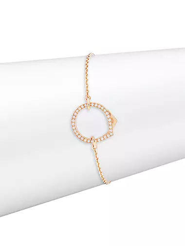 Antifer 18K Rose Gold & Pavé Diamond Pendant Bracelet