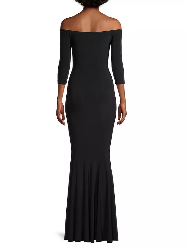 Shop Norma Kamali Off Shoulder Fishtail Gown | Saks Fifth Avenue