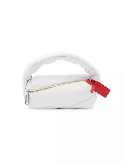 Shop Off-White Pump Pouch Leather Top Handle Bag