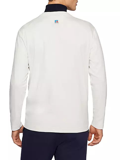 Shop BOSS BOSS x Russell Athletic Logo Long-Sleeve T-Shirt