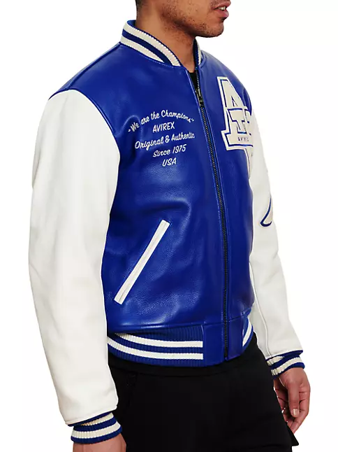 Men's St. Louis Blue Varsity Leather Jacket