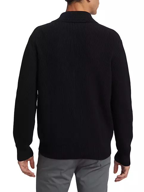 Shop ZEGNA Cotton & Silk Shawl Collar Cardigan Sweater | Saks