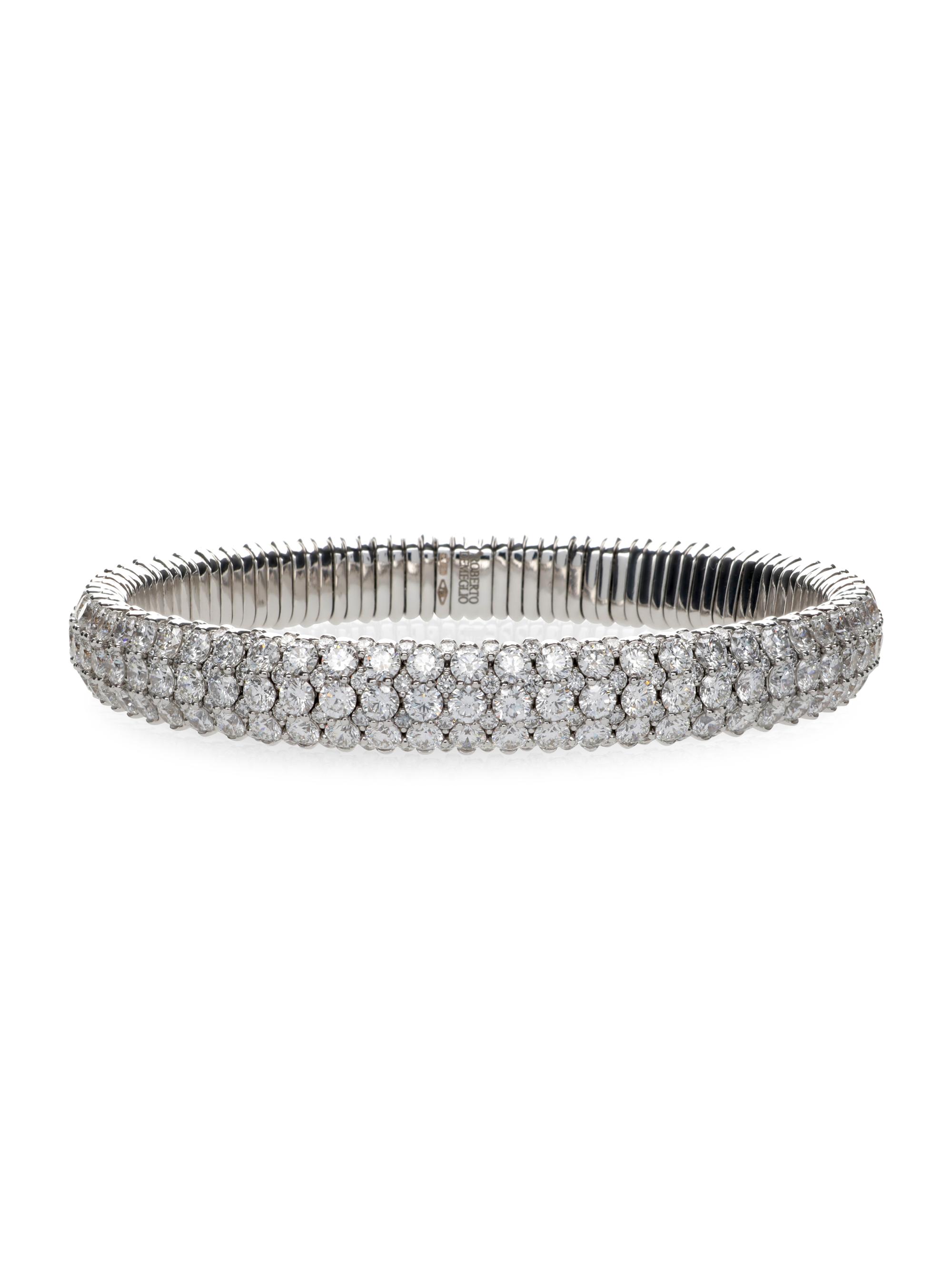 Cashmere 18K White Gold &amp; Diamond Stretch Bracelet