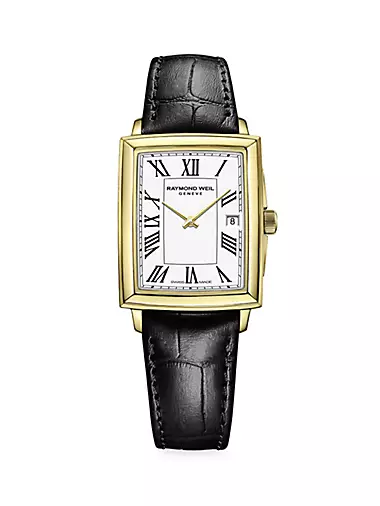 Toccata Goldtone & Leather Strap Watch