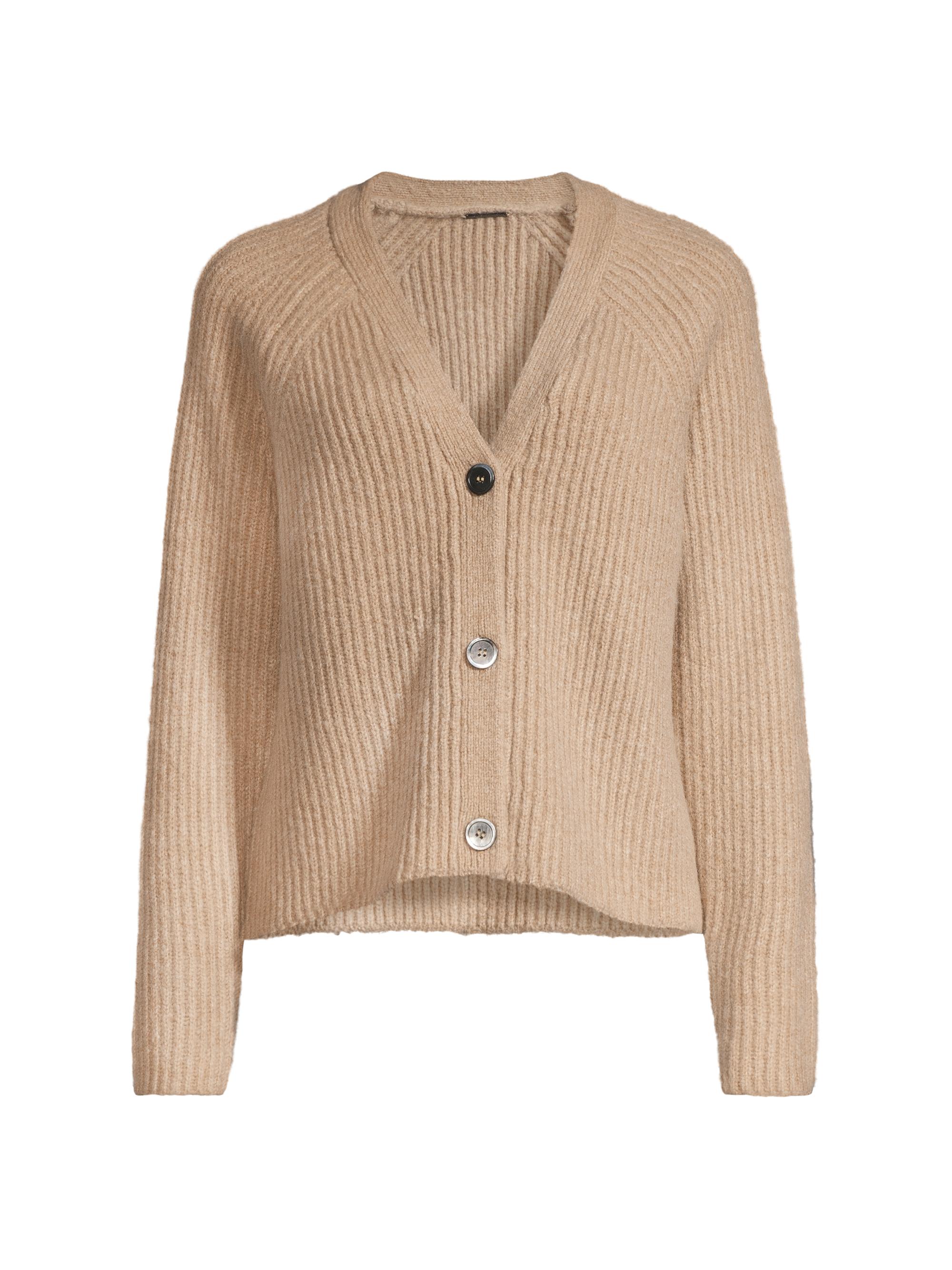 Shop Elie Tahari Wool-Cashmere Blend V-Neck Cardigan | Saks Fifth Avenue