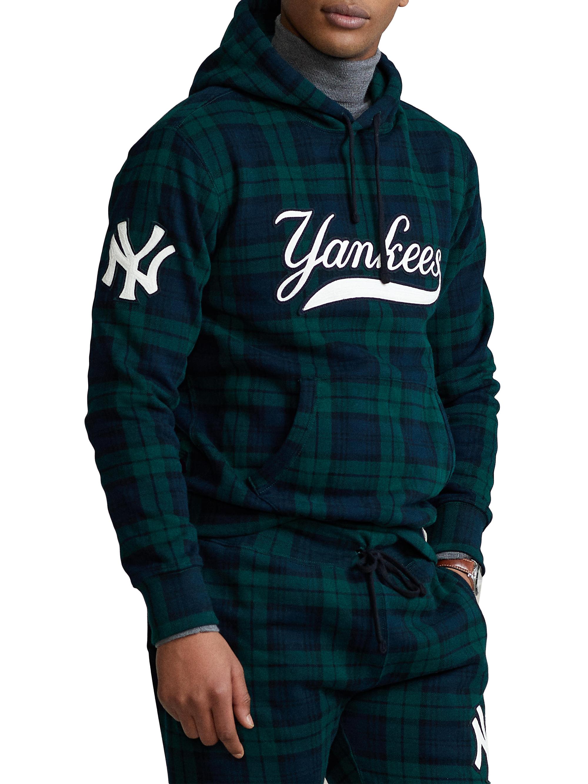 Shop Polo Ralph Lauren Yankees® Plaid Hoodie Sweatshirt | Saks Fifth Avenue