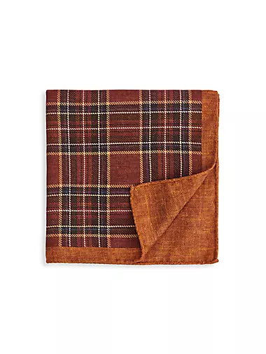 Plaid Double-Sided Pocket Square