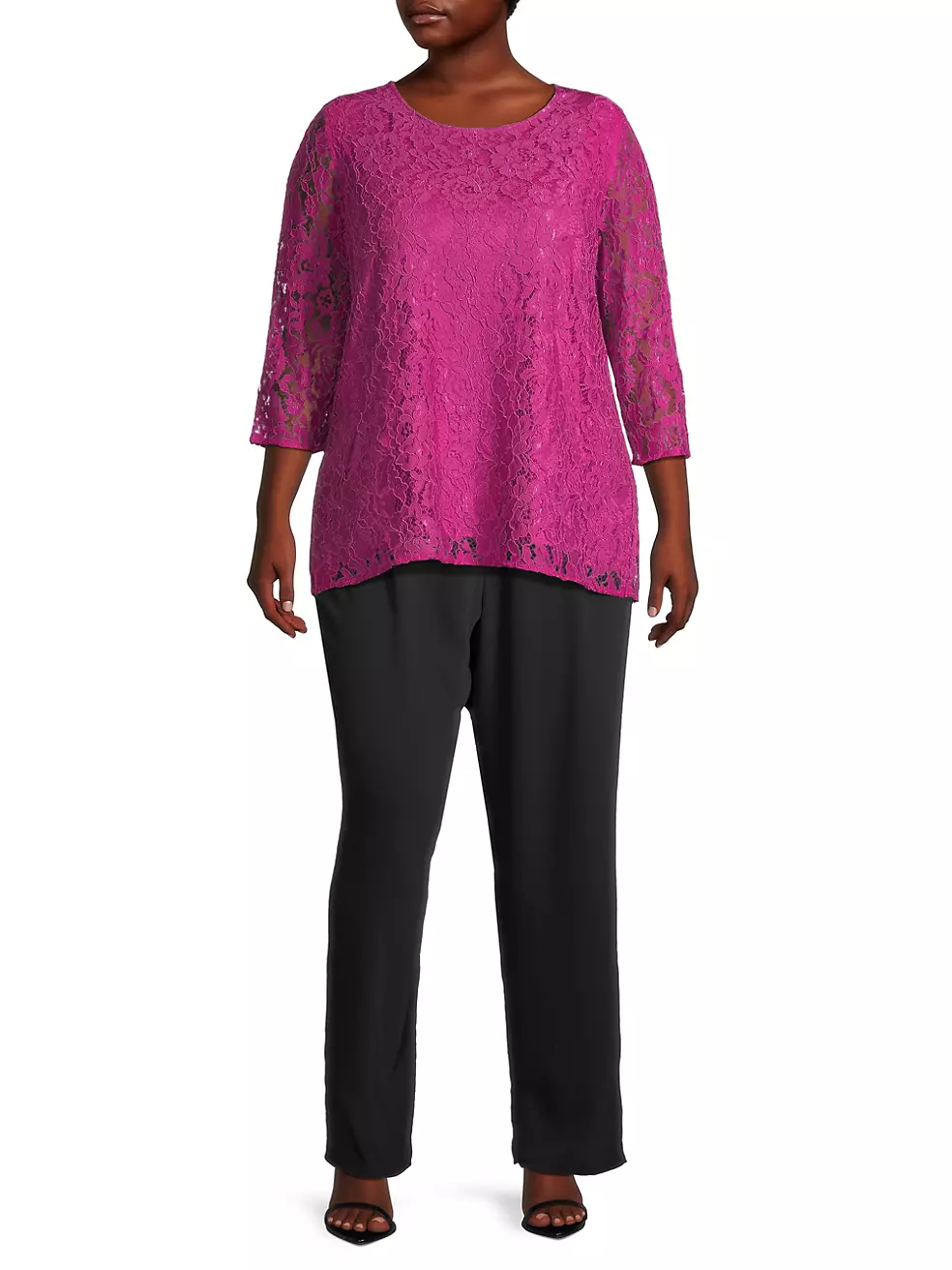 Shop Caroline Rose, Plus Size Flora Lace Relaxed-Fit Tunic | Saks Fifth ...