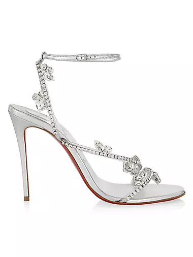 Joli Queen 100 Crystal-Embellished Ankle-Strap Sandals
