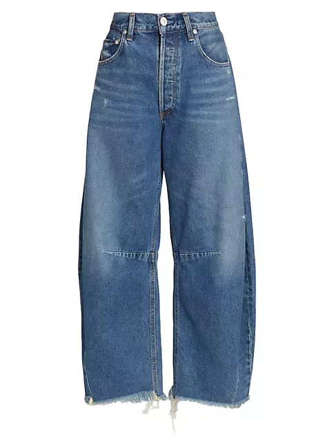 Shop Citizens of Humanity Horseshoe Straight Wide-Leg Jeans | Saks