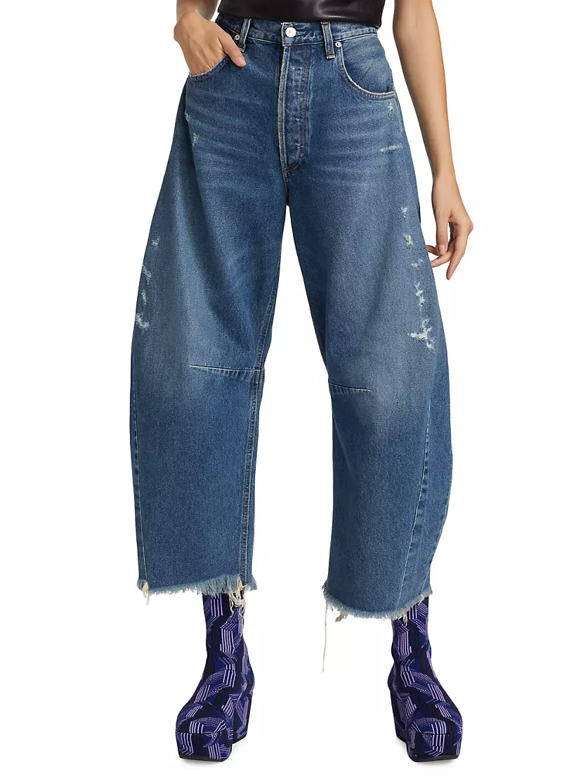 Shop Citizens of Humanity Horseshoe Straight Wide-Leg Jeans | Saks