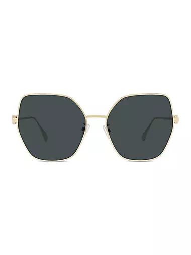 Baguette 59MM Geometric Sunglasses