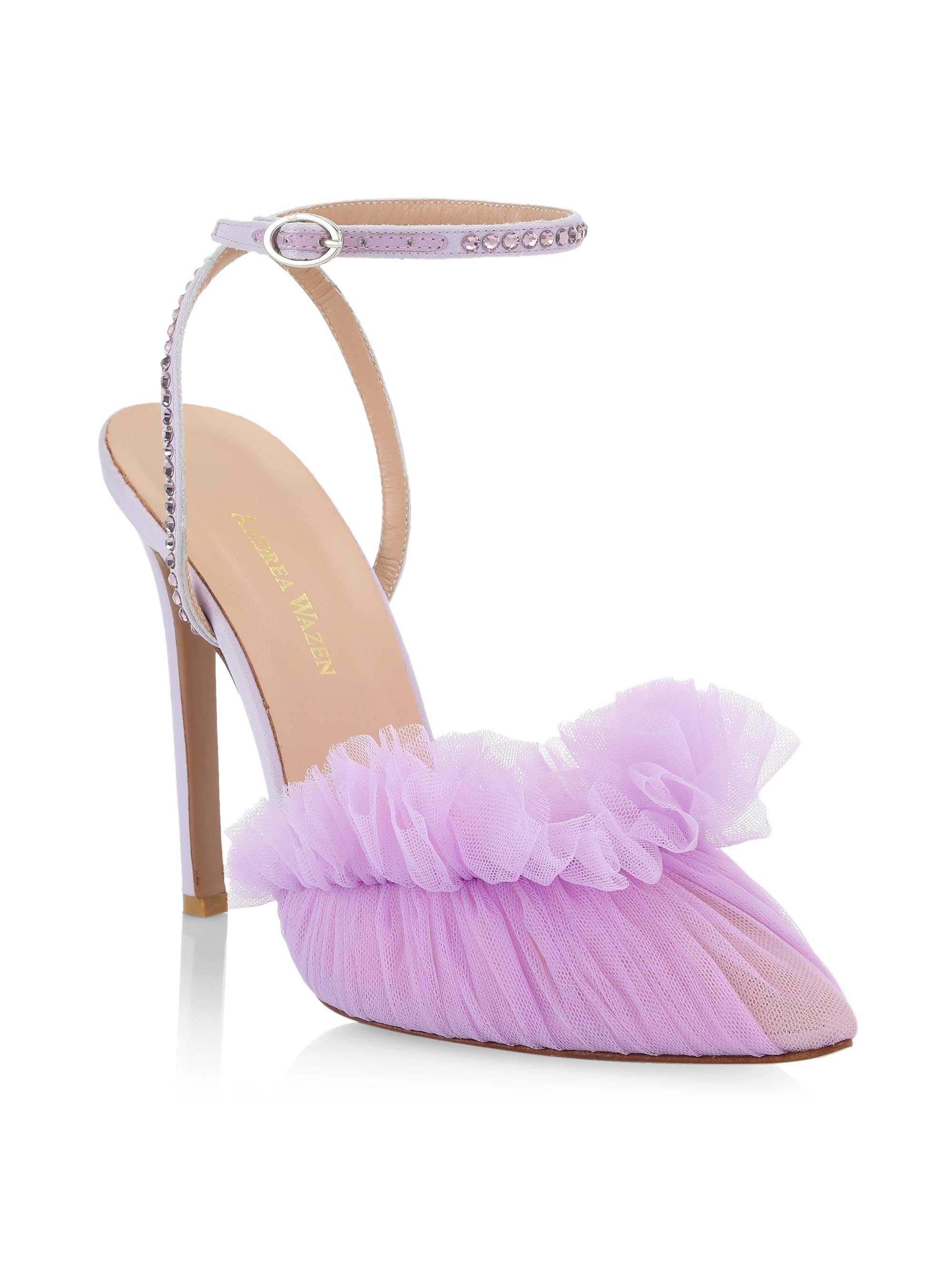 Franca Tulle Embellished Ankle-Strap Pumps