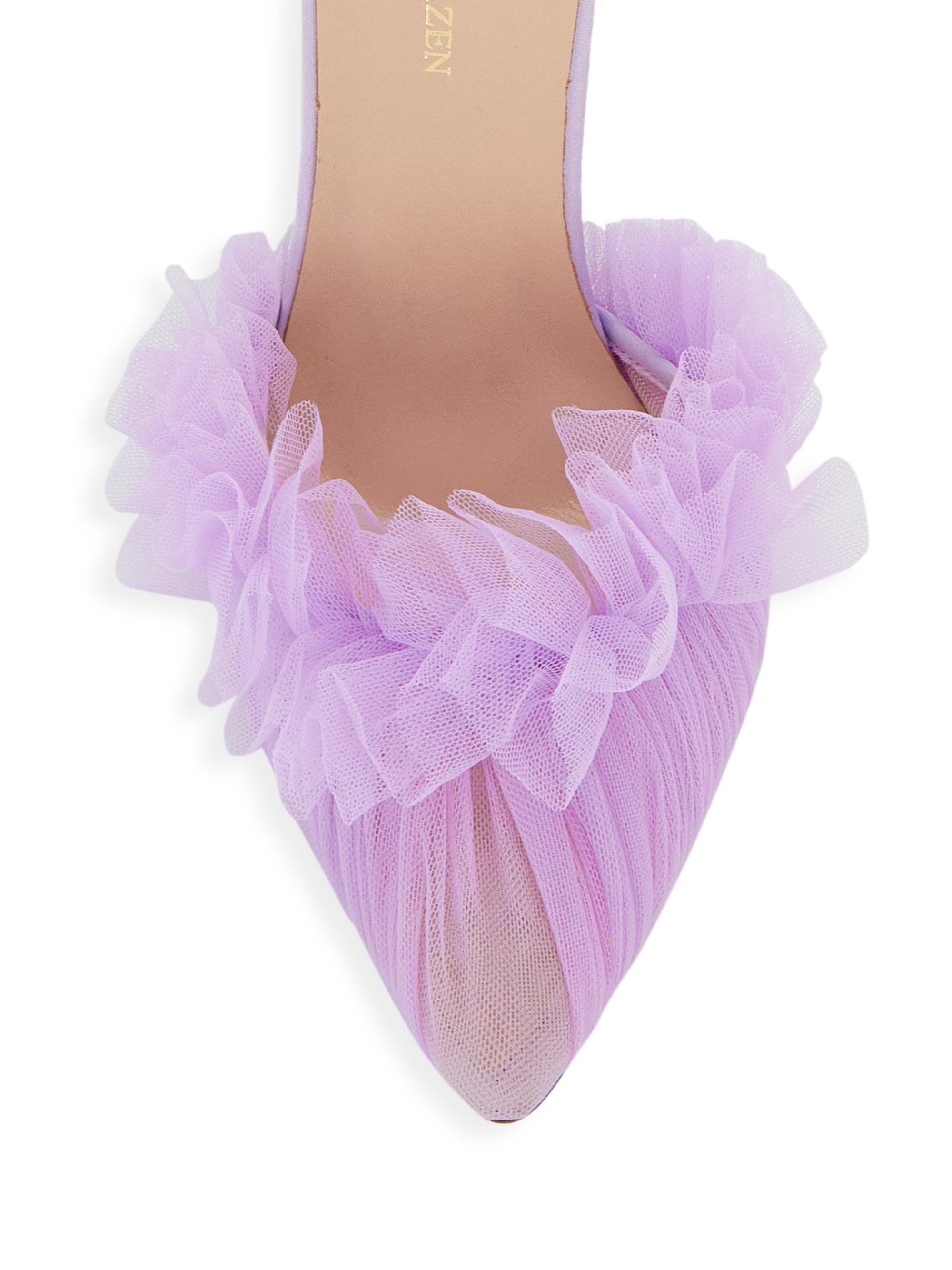 Franca Tulle Embellished Ankle-Strap Pumps