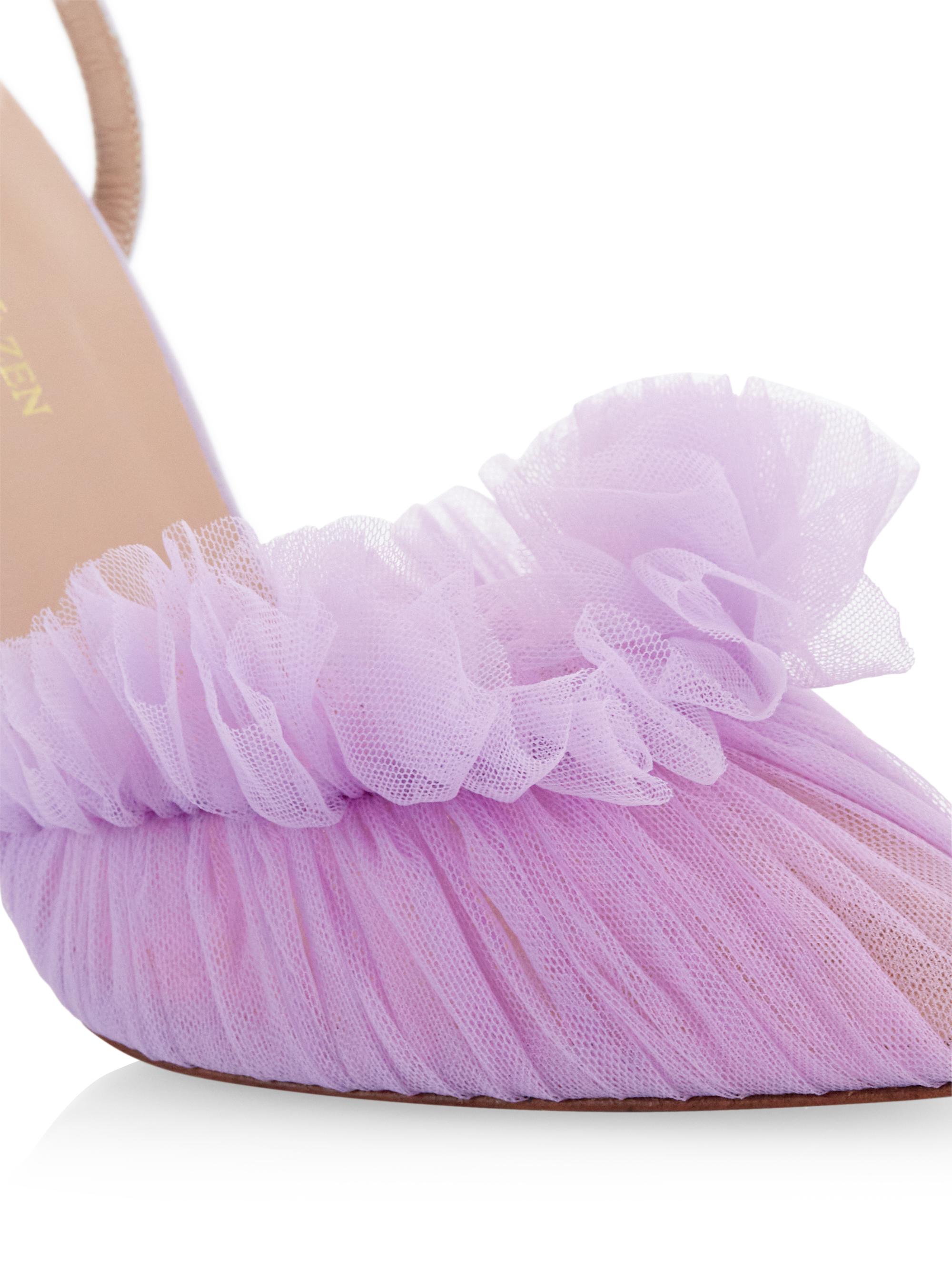 Franca Tulle Embellished Ankle-Strap Pumps