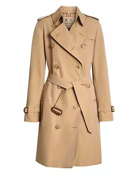 Shop Burberry Kensington Belted Double-Breasted Trench Coat Saks Fifth Avenue