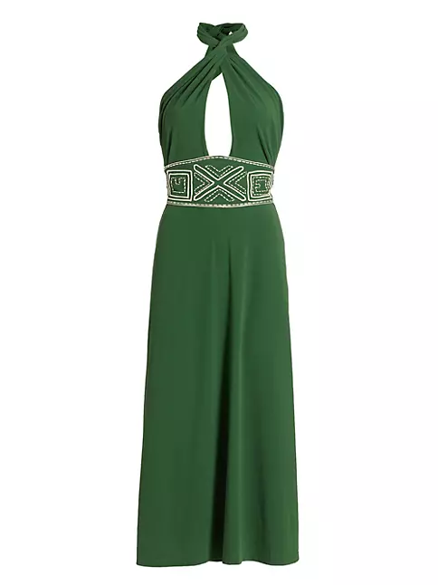 Shop Johanna Ortiz Lagoon Afair Belted Midi-Dress | Saks Fifth Avenue
